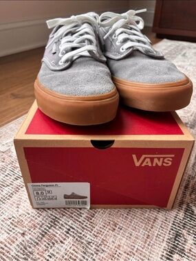 Vans Gray Suede Sneakers with Gum Sole